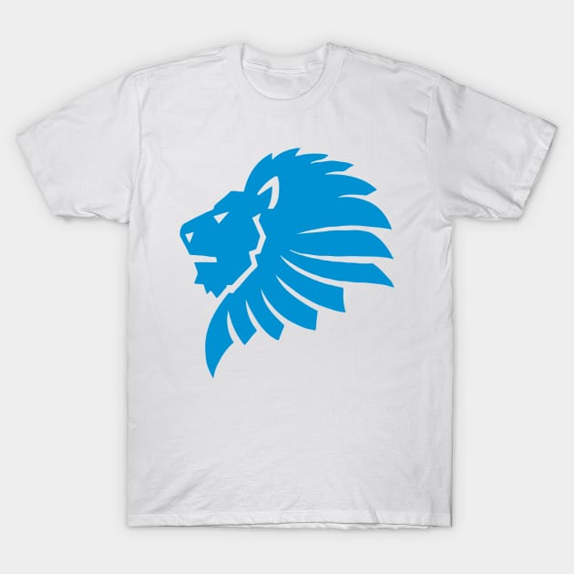 Wild Lion Cat Feline Head Logo T-Shirt by AustralianMate